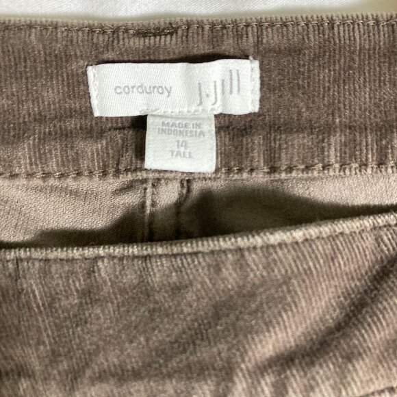 J. Jill Pants 14T Rich Brown Mid-Rise Soft Corduroy 5 Pocket Zipper Belt Loops - Picture 5 of 11